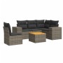 6-piece garden furniture set and gray synthetic rattan cushions by , Garden sets - Ref: Foro24-3225451, Price: 402,60 €, Disc...