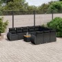 11-piece garden sofa set and black synthetic rattan cushions by , Garden sets - Ref: Foro24-3225180, Price: 701,57 €, Discoun...