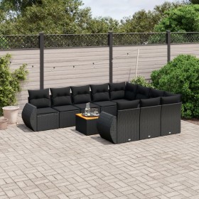 11-teiliges Gartensofa-Set und schwarze synthetische Rattankissen von , Gartensets - Ref: Foro24-3225180, Preis: 679,86 €, Ra...