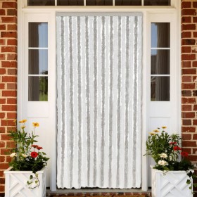 Light gray and white chenille fly curtain 100x200 cm by , Mosquito nets for windows - Ref: Foro24-377315, Price: 59,97 €, Dis...