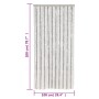 Light gray and white chenille fly curtain 100x200 cm by , Mosquito nets for windows - Ref: Foro24-377315, Price: 62,65 €, Dis...