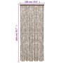 Cortina antimoscas chenilla gris taupe y blanco 100x200 cm de , Mosquiteras para ventanas - Ref: Foro24-377405, Precio: 62,52...