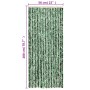 Green and white chenille fly curtain 56x200 cm by , Mosquito nets for windows - Ref: Foro24-377383, Price: 37,05 €, Discount: %