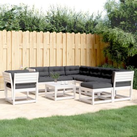 Garden furniture set with cushions 8 pieces solid white pine wood by , Garden sets - Ref: Foro24-3216951, Price: 944,90 €, Di...