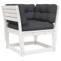 Garden furniture set with cushions 8 pieces solid white pine wood by , Garden sets - Ref: Foro24-3216951, Price: 944,90 €, Di...