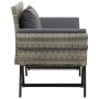 Garden bench with gray synthetic rattan cushions 176 cm by vidaXL, garden benches - Ref: Foro24-46232, Price: 216,57 €, Disco...