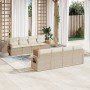 Set de sofás de jardín 9 pzas con cojines ratán sintético beige de , Conjuntos de jardín - Ref: Foro24-3256814, Precio: 717,2...