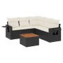 6-piece garden sofa set and black synthetic rattan cushions by , Garden sets - Ref: Foro24-3256889, Price: 396,14 €, Discount: %