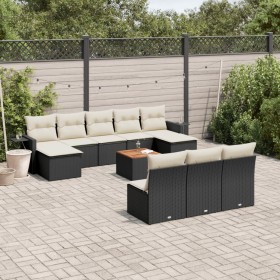 11-teiliges Gartensofa-Set und schwarze synthetische Rattankissen von , Gartensets - Ref: Foro24-3257099, Preis: 613,85 €, Ra...