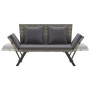 Garden bench with gray synthetic rattan cushions 176 cm by vidaXL, garden benches - Ref: Foro24-46232, Price: 216,57 €, Disco...