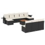 11-teiliges Gartensofa-Set und schwarze synthetische Rattankissen von , Gartensets - Ref: Foro24-3257099, Preis: 625,74 €, Ra...