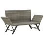 Garden bench with gray synthetic rattan cushions 176 cm by vidaXL, garden benches - Ref: Foro24-46232, Price: 216,57 €, Disco...