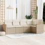 Gartensofa-Set mit Kissen, 5-teilig, beiges synthetisches Rattan von , Gartensets - Ref: Foro24-3258348, Preis: 449,50 €, Rab...