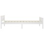 Solid pine wood bed frame white 90x200 cm by vidaXL, Beds and slatted bases - Ref: Foro24-322103, Price: 136,39 €, Discount: %