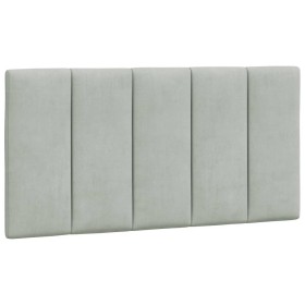 Cabecero de cama acolchado terciopelo gris claro 100 cm de , Cabeceros y pies de cama - Ref: Foro24-374655, Precio: 43,99 €, ...