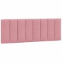 Pink velvet padded headboard 140 cm by , Headboards and footboards - Ref: Foro24-374674, Price: 70,62 €, Discount: %