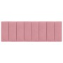 Pink velvet padded headboard 140 cm by , Headboards and footboards - Ref: Foro24-374674, Price: 70,62 €, Discount: %