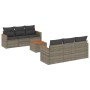 Set de sofás de jardín 7 piezas con cojines ratán PE gris de , Conjuntos de jardín - Ref: Foro24-3258196, Precio: 462,12 €, D...