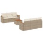 Set sofás de jardín 7 piezas y cojines ratán sintético beige de , Conjuntos de jardín - Ref: Foro24-3258194, Precio: 518,99 €...