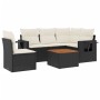 6-piece garden sofa set and black synthetic rattan cushions by , Garden sets - Ref: Foro24-3256896, Price: 387,26 €, Discount: %