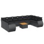 11-teiliges Gartensofa-Set und schwarze synthetische Rattankissen von , Gartensets - Ref: Foro24-3225173, Preis: 678,58 €, Ra...