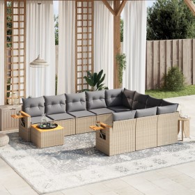 11-piece garden sofa set with beige synthetic rattan cushions by , Garden sets - Ref: Foro24-3227207, Price: 760,03 €, Discou...