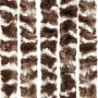 Brown and white chenille fly curtain 56x200 cm by , Mosquito nets for windows - Ref: Foro24-377391, Price: 37,99 €, Discount: %