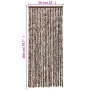 Brown and white chenille fly curtain 56x200 cm by , Mosquito nets for windows - Ref: Foro24-377391, Price: 37,99 €, Discount: %