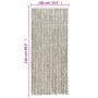 Light gray and dark gray chenille anti-fly curtain 100x230 cm by , Mosquito nets for windows - Ref: Foro24-377398, Price: 50,...