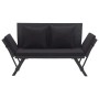 Garden bench with black synthetic rattan cushions 176 cm by vidaXL, garden benches - Ref: Foro24-46233, Price: 250,52 €, Disc...