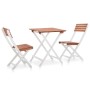 Garden furniture set 3 pieces solid acacia wood brown and white by vidaXL, Garden sets - Ref: Foro24-46323, Price: 155,86 €, ...