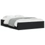 Cama con cajones madera de ingeniería negro 135x190 cm de , Camas y somieres - Ref: Foro24-3207309, Precio: 169,42 €, Descuen...