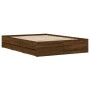 Cama con cajones madera de ingeniería marrón roble 135x190 cm de , Camas y somieres - Ref: Foro24-3207314, Precio: 189,99 €, ...