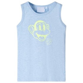 Children's tank top soft blue mélange 128 by , Kids T-shirts - Ref: Foro24-11667, Price: 7,99 €, Discount: %