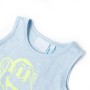 Camiseta de tirantes infantil azul suave mélange 128 de , Camisetas para niños - Ref: Foro24-11667, Precio: 7,68 €, Descuento: %