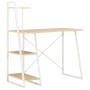 Desk with oak and white shelving 102x50x117 cm by vidaXL, Desks - Ref: Foro24-20286, Price: 74,26 €, Discount: %