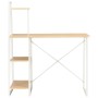 Desk with oak and white shelving 102x50x117 cm by vidaXL, Desks - Ref: Foro24-20286, Price: 74,26 €, Discount: %