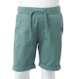 Pantalones cortos infantiles con cordón color azul petróleo claro 140 de , Pantalones de niños - Ref: Foro24-11633, Precio: 1...