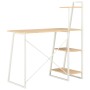 Desk with oak and white shelving 102x50x117 cm by vidaXL, Desks - Ref: Foro24-20286, Price: 74,26 €, Discount: %