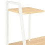 Desk with oak and white shelving 102x50x117 cm by vidaXL, Desks - Ref: Foro24-20286, Price: 74,26 €, Discount: %