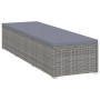 Tumbona con cojín de ratán sintético gris de vidaXL, Tumbonas - Ref: Foro24-46220, Precio: 165,24 €, Descuento: %