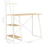 Desk with oak and white shelving 102x50x117 cm by vidaXL, Desks - Ref: Foro24-20286, Price: 74,26 €, Discount: %