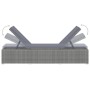 Lounger with gray synthetic rattan cushion by vidaXL, Loungers - Ref: Foro24-46220, Price: 165,24 €, Discount: %