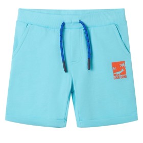 Children's shorts with aquamarine drawstring 128 by , kids pants - Ref: Foro24-12207, Price: 9,99 €, Discount: %