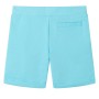 Pantalones cortos infantiles con cordón color aguamarina 128 de , Pantalones de niños - Ref: Foro24-12207, Precio: 9,06 €, De...