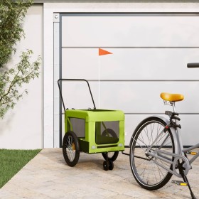 Pet Bicycle Trailer Iron Oxford Cloth Green Black by , pet strollers - Ref: Foro24-93941, Price: 79,45 €, Discount: %