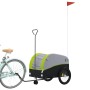 Remolque para bicicleta hierro negro y verde 45 kg de , Remolques para bicicletas - Ref: Foro24-94151, Precio: 87,99 €, Descu...