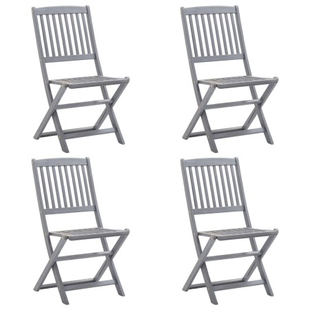 Folding garden chairs 4 units solid acacia wood by vidaXL, Garden chairs - Ref: Foro24-46336, Price: 179,21 €, Discount: %