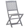 Folding garden chairs 4 units solid acacia wood by vidaXL, Garden chairs - Ref: Foro24-46336, Price: 179,21 €, Discount: %