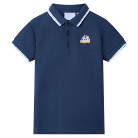 Polo infantil azul oscuro 128 de , Camisetas para niños - Ref: Foro24-12052, Precio: 8,99 €, Descuento: %